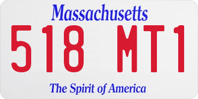 MA license plate 518MT1