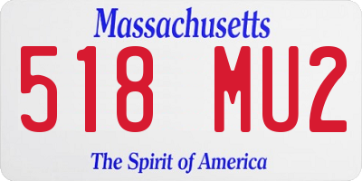 MA license plate 518MU2