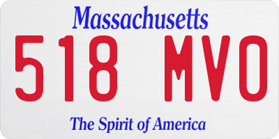 MA license plate 518MV0
