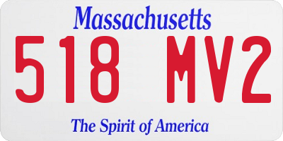MA license plate 518MV2