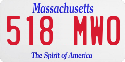 MA license plate 518MW0