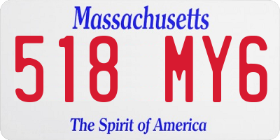MA license plate 518MY6
