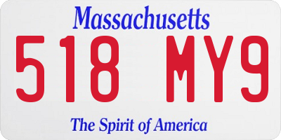 MA license plate 518MY9