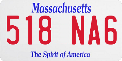 MA license plate 518NA6