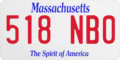 MA license plate 518NB0