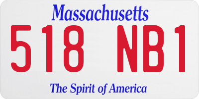 MA license plate 518NB1