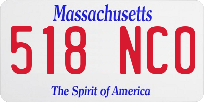 MA license plate 518NC0