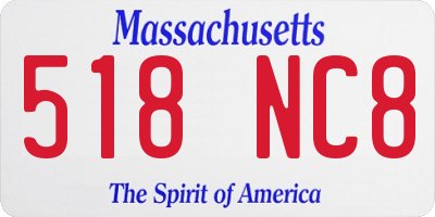 MA license plate 518NC8