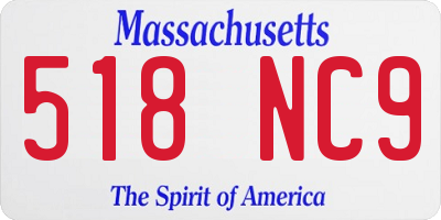MA license plate 518NC9