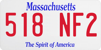 MA license plate 518NF2