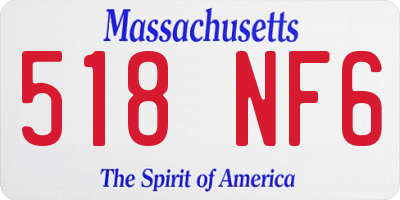 MA license plate 518NF6