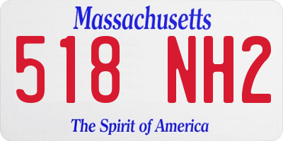 MA license plate 518NH2