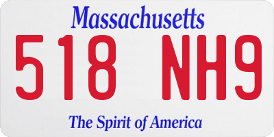 MA license plate 518NH9