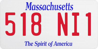 MA license plate 518NI1