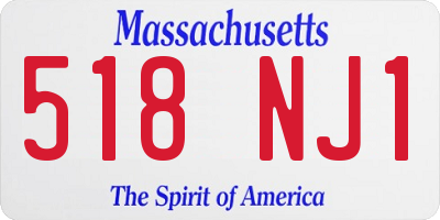 MA license plate 518NJ1