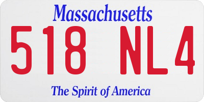 MA license plate 518NL4