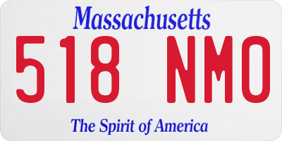 MA license plate 518NM0