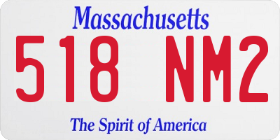 MA license plate 518NM2