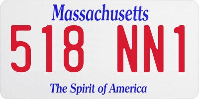 MA license plate 518NN1