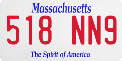 MA license plate 518NN9