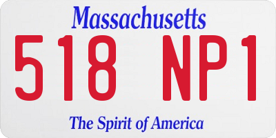 MA license plate 518NP1