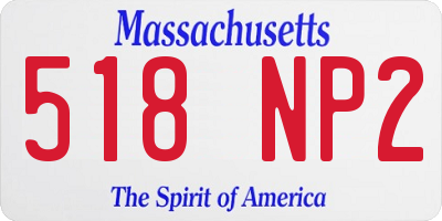 MA license plate 518NP2