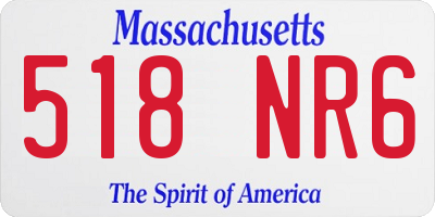 MA license plate 518NR6