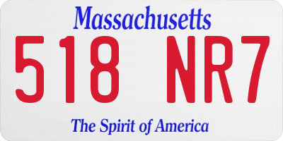 MA license plate 518NR7