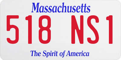MA license plate 518NS1
