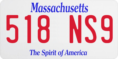 MA license plate 518NS9
