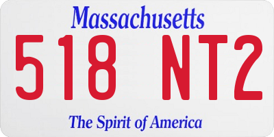 MA license plate 518NT2