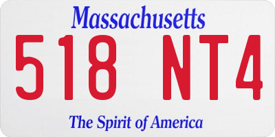 MA license plate 518NT4
