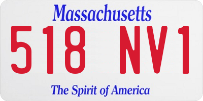 MA license plate 518NV1