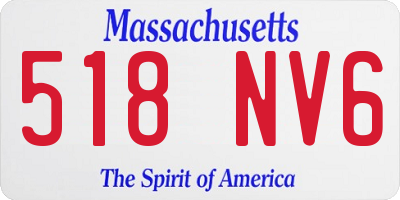 MA license plate 518NV6