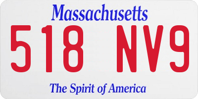 MA license plate 518NV9