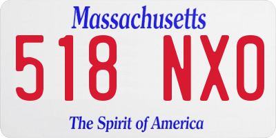MA license plate 518NX0