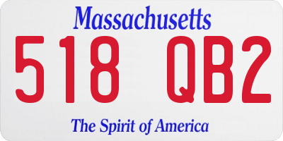 MA license plate 518QB2