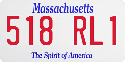 MA license plate 518RL1