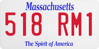 MA license plate 518RM1