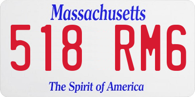MA license plate 518RM6