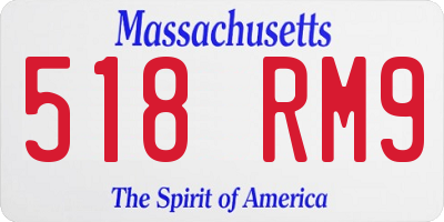 MA license plate 518RM9