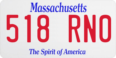 MA license plate 518RN0