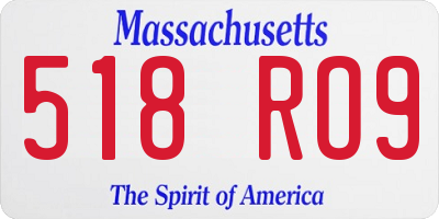 MA license plate 518RO9