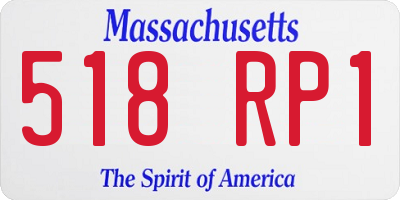 MA license plate 518RP1