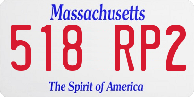 MA license plate 518RP2
