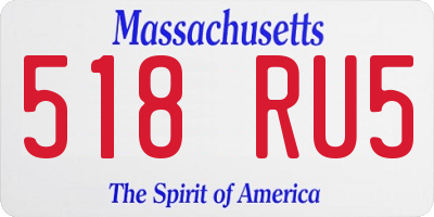 MA license plate 518RU5
