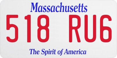 MA license plate 518RU6