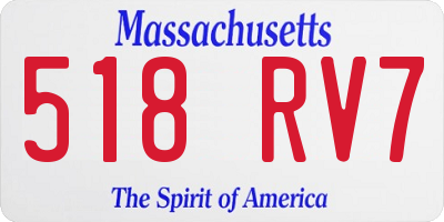 MA license plate 518RV7
