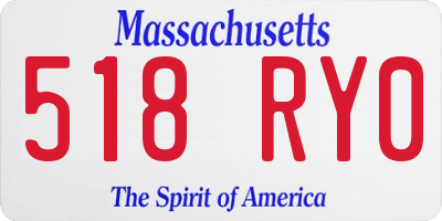 MA license plate 518RY0