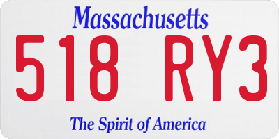 MA license plate 518RY3